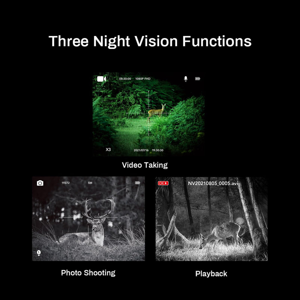 EQUEEN Night Vision Monocular 5-hour battery supports extended outdoor use without frequent recharging.