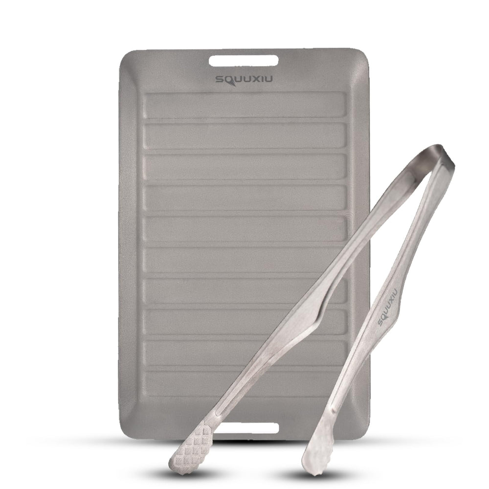 Equlup camping grill pan ready for backpacking meals with even heat distribution.
