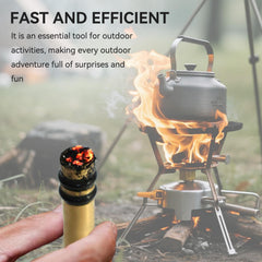 Equlup Fire Piston aluminum-brass-build offers rugged durability for outdoor use.