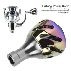 Equlup fishing knob installed on reel handle for better leverage