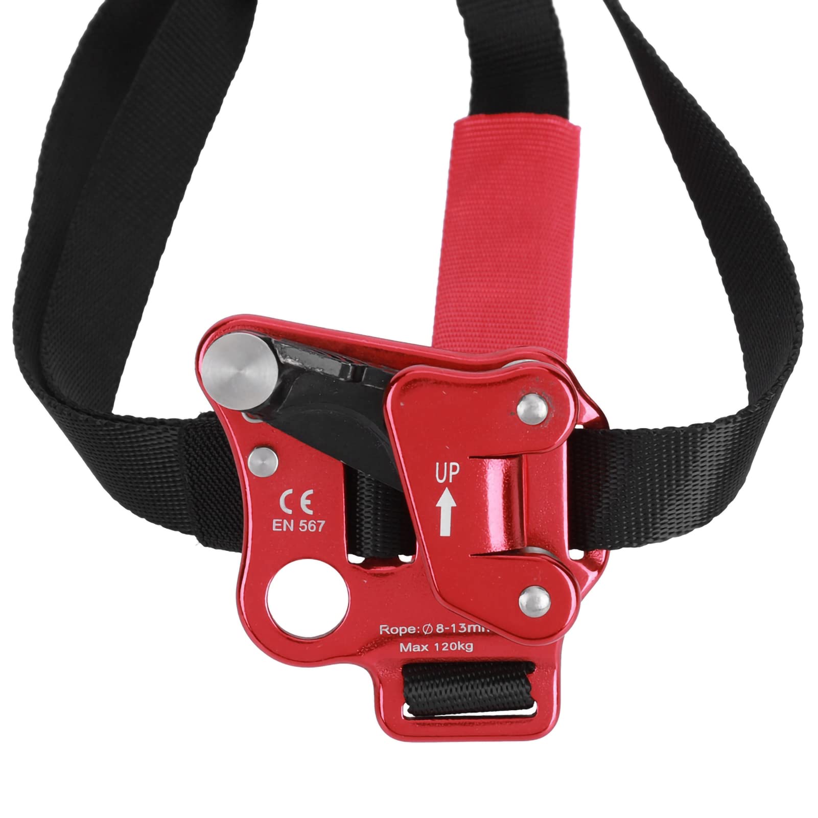 Equlup foot ascender in use for mountaineering and rope techniques