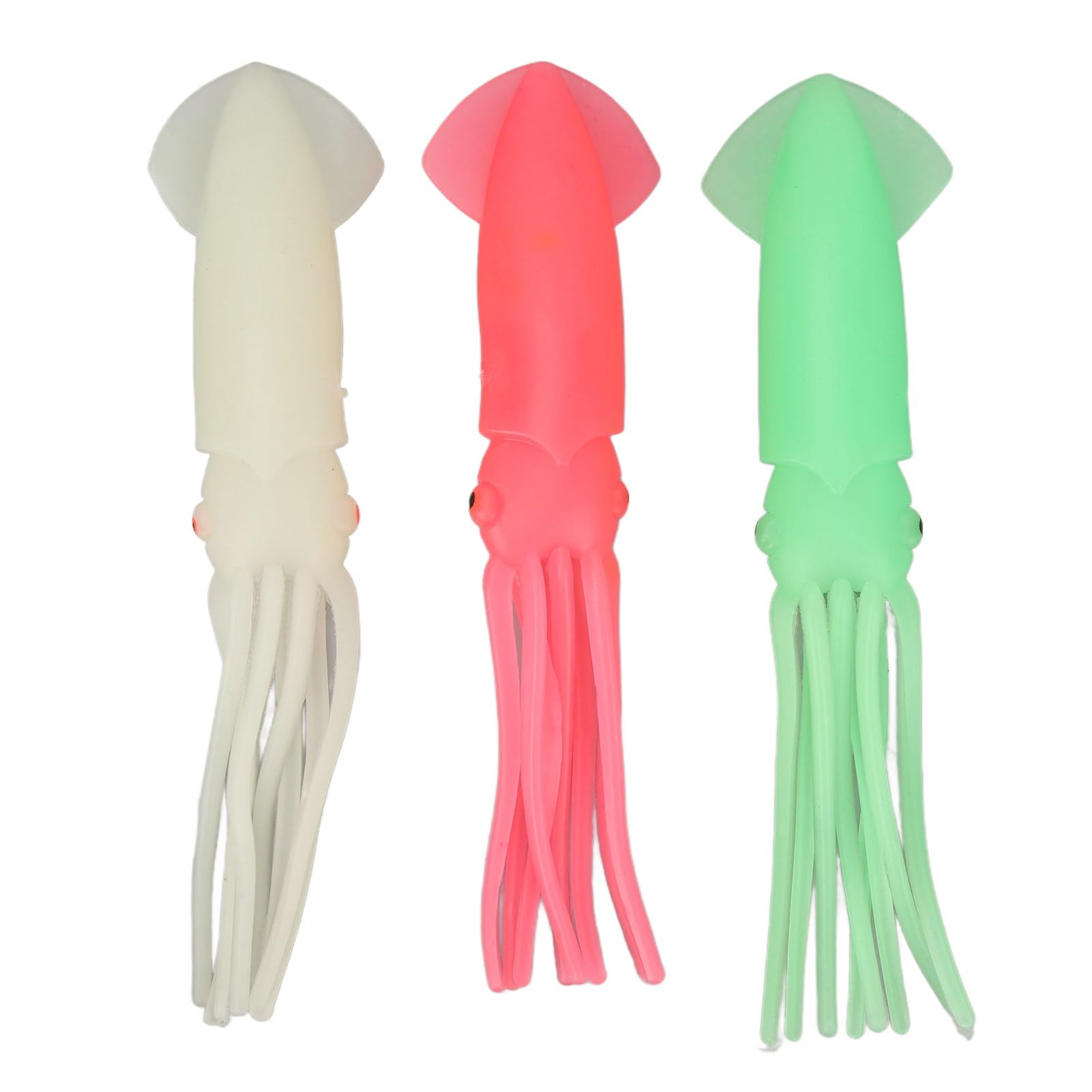 equlup luminous squid lure skirt 3pack glows for night fishing success