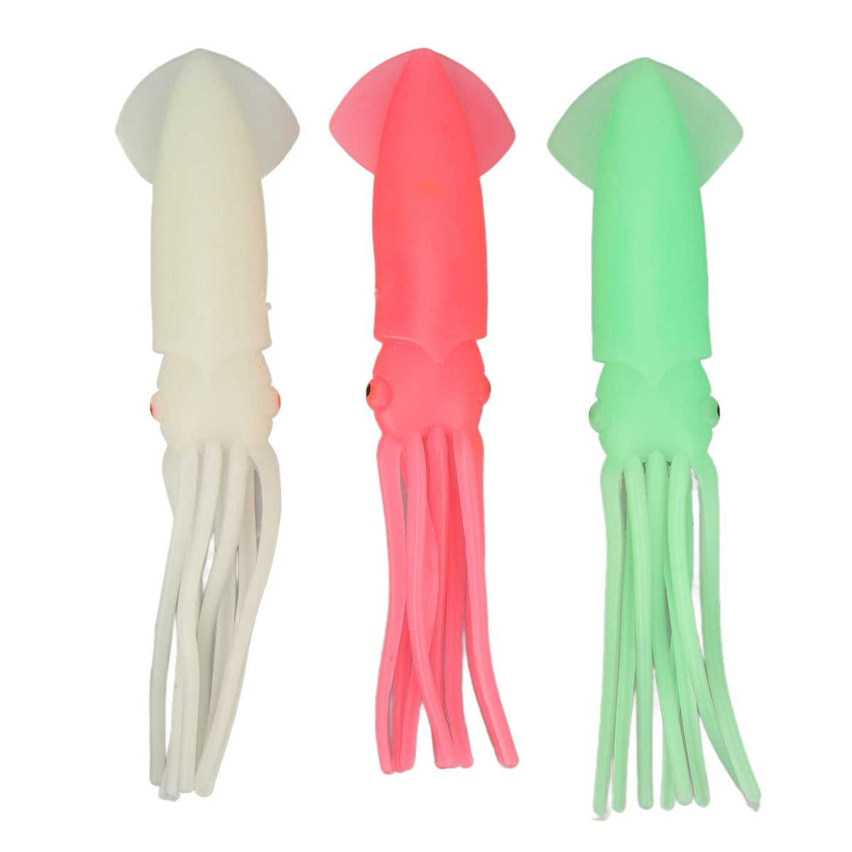 equlup luminous squid lure skirt 3pack glows for night fishing success