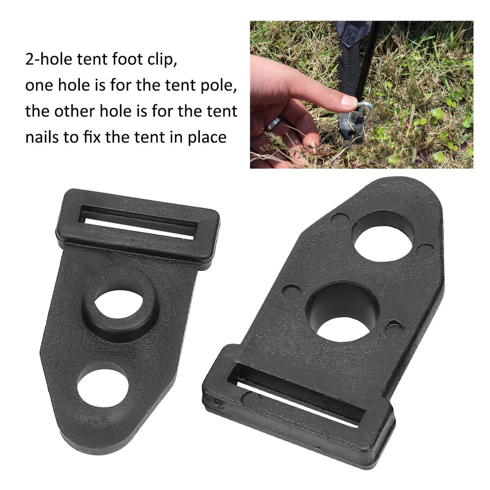 equlup tent pole hole clip provides secure pole and peg mounting.