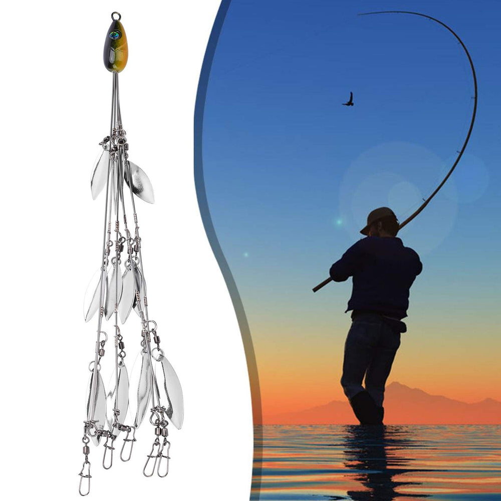 Equlup umbrella rig pink color adds flair for multi-bait setups.