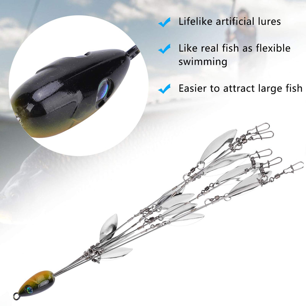 Equlup umbrella rig stainless steel wires ensure durable performance for repeated casting.