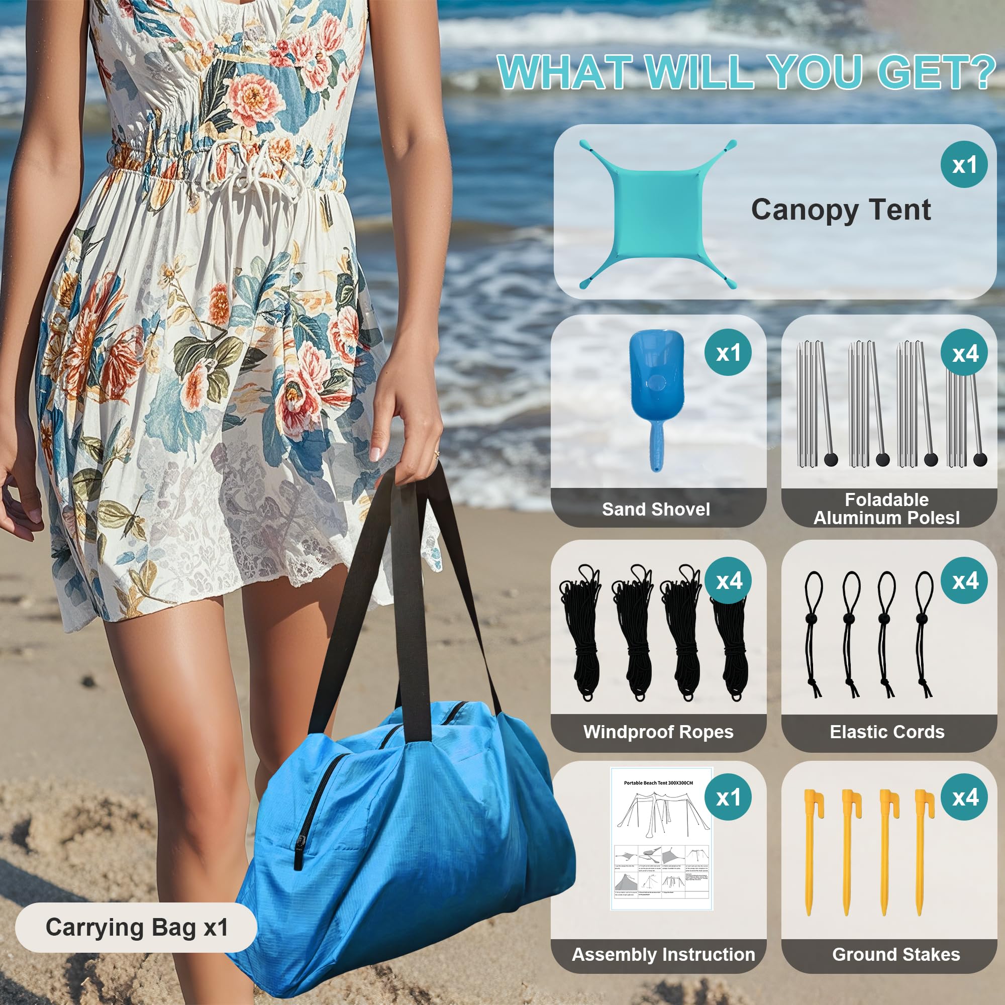 ERFEI compact carry bag demonstrates portable shelter on the go