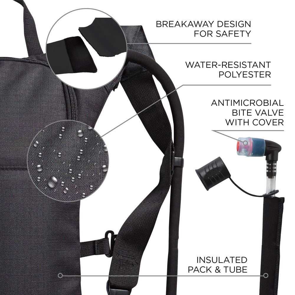Ergodyne Chill-Its 5155 breakaway shoulder straps prevent snagging on equipment.