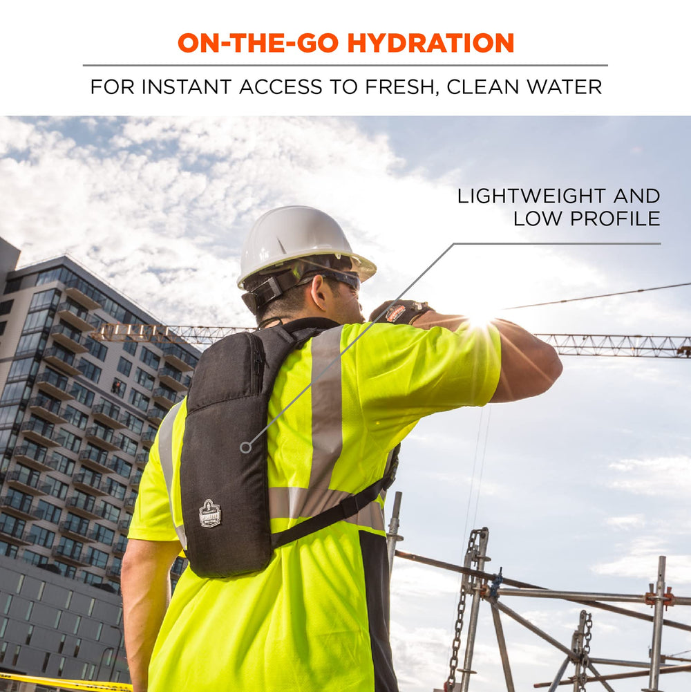 Ergodyne Chill-Its 5155 insulated hydration tube maintains cool water on site.
