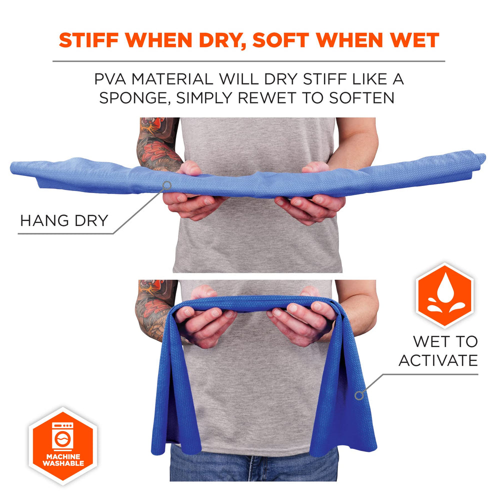 Ergodyne Chill-Its 6602 towel air-dried between uses for fast reactivation