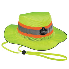 Ergodyne Hi-Vis Ranger Sun Hat front view with wide brim for sun protection.
