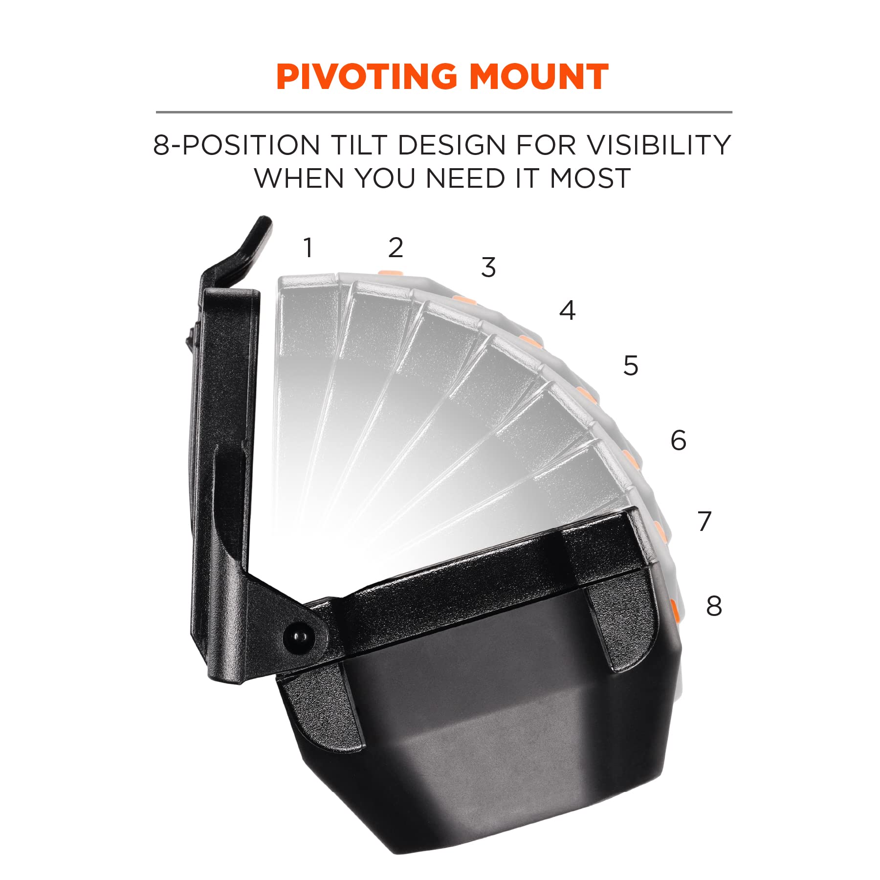 Ergodyne Skullerz 8978 dual-action LEDs provide up-close task and distance lighting.