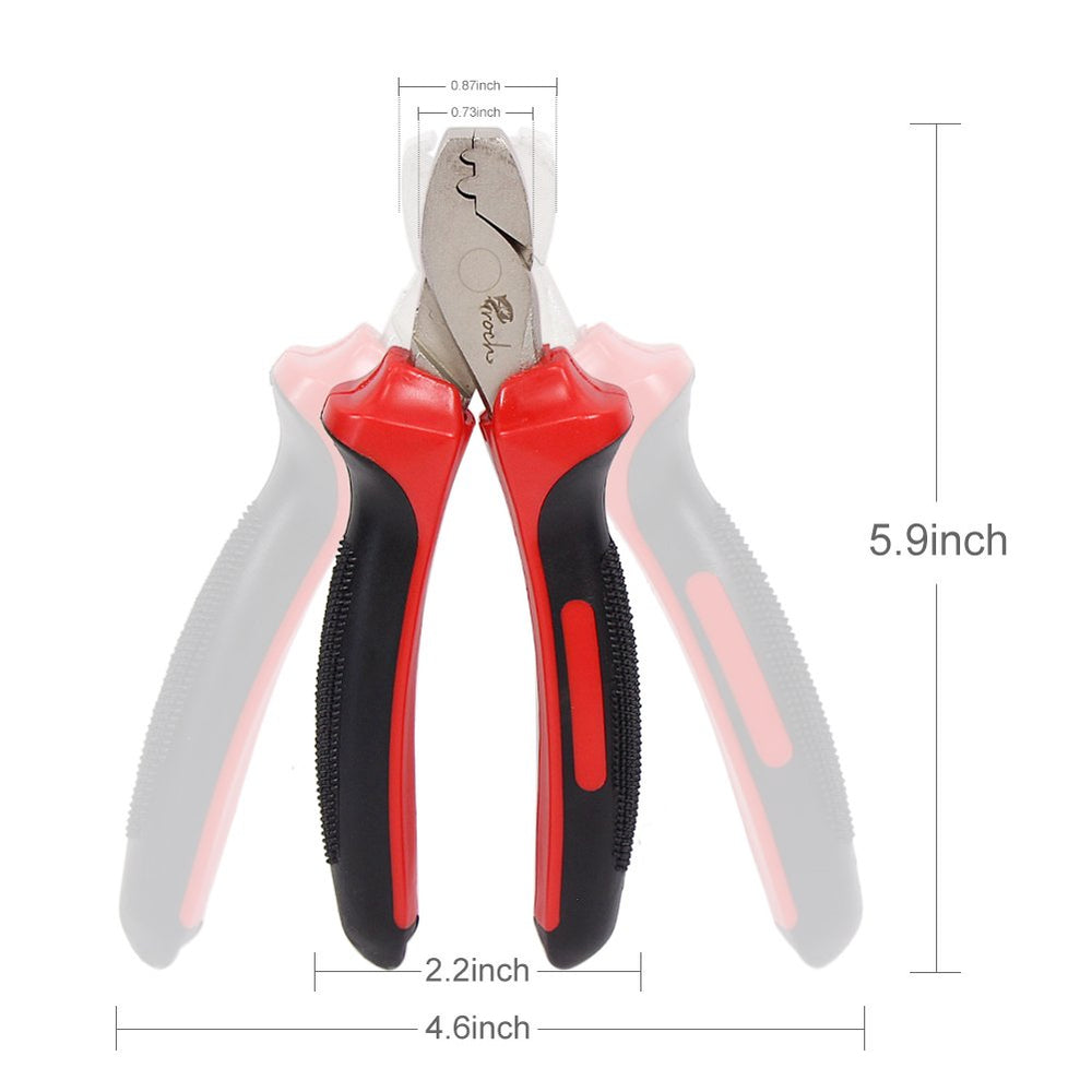 Ergonomic non-slip grip on crimping tool