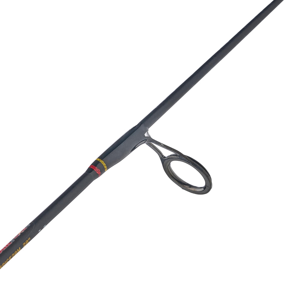 Ergonomic reel seat with EVA handles for comfortable all-day ice fishing.