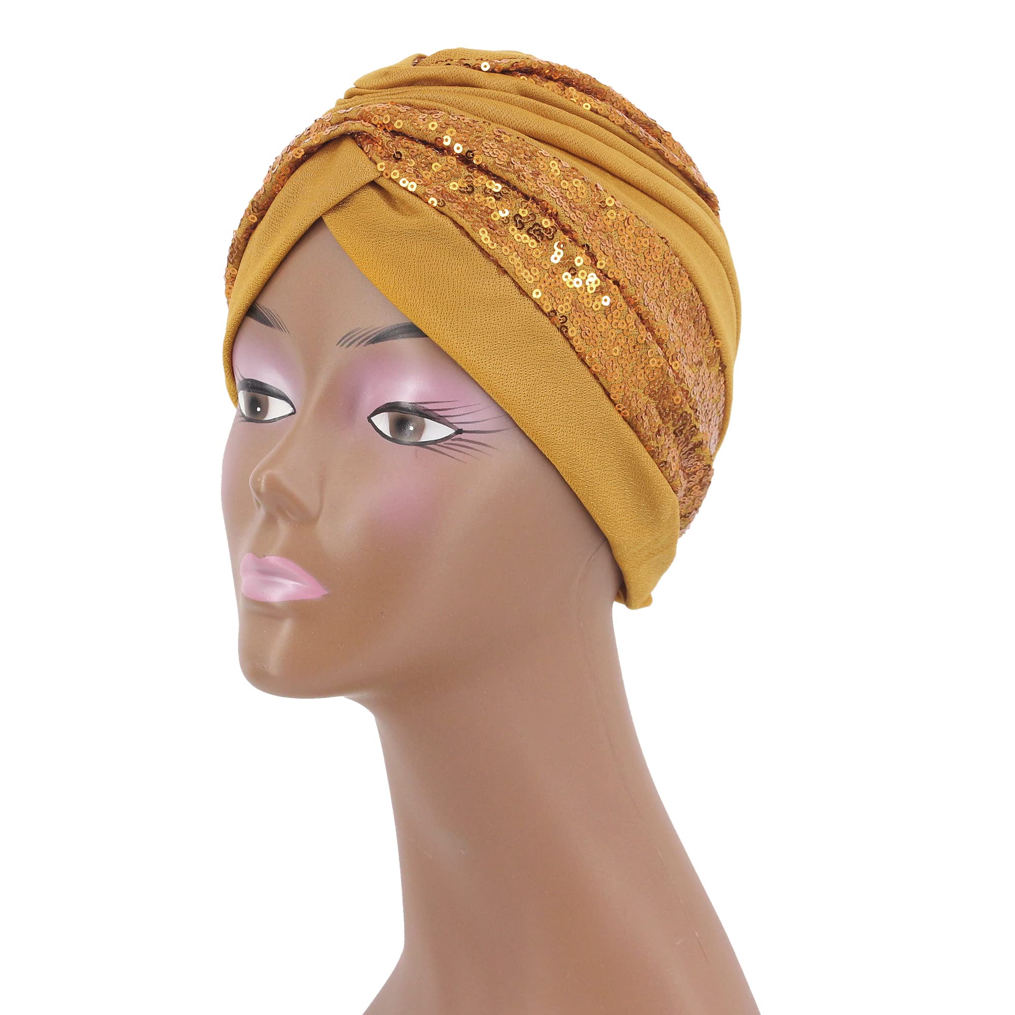 Beaded braid detail on Sequain headwrap