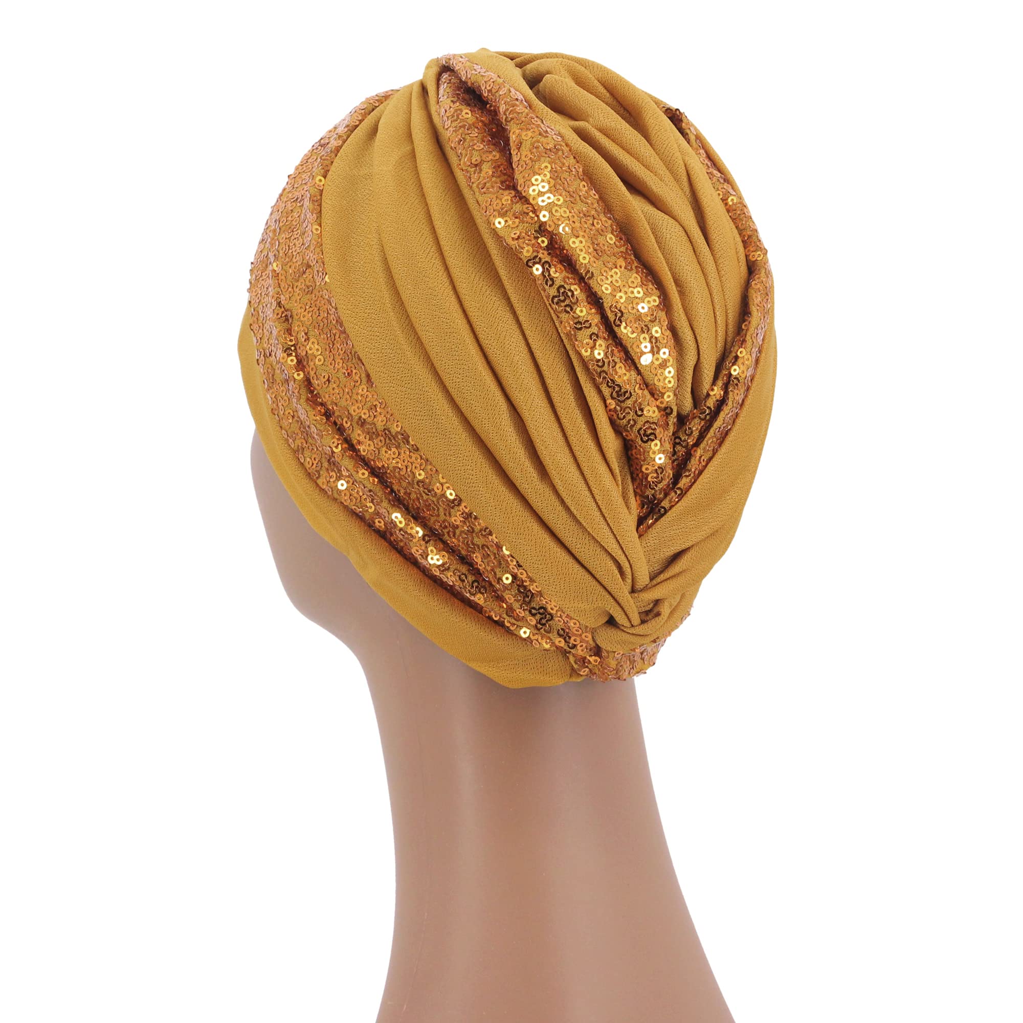 Vivid African print Sequain turban design