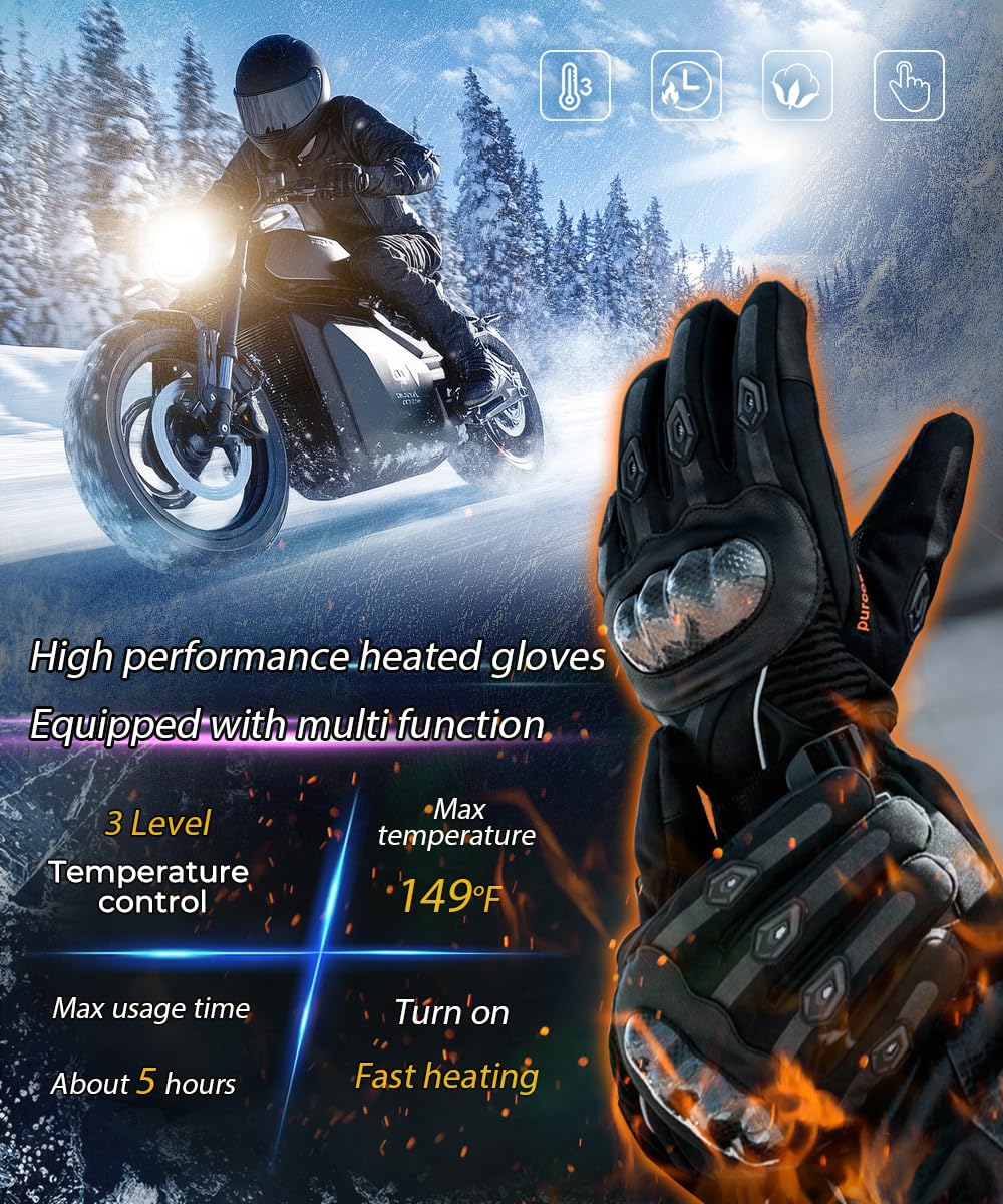 ERKEQN heated gloves with carbon fiber heating delivers consistent warmth