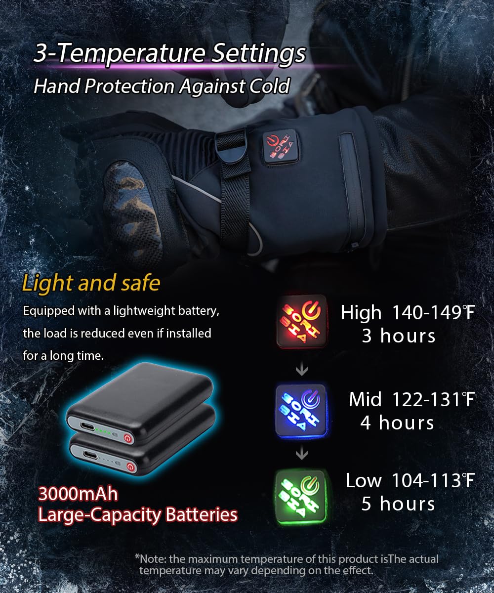 ERKEQN ergonomic heated gloves provide comfortable fit during sports and daily activities.