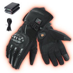 ERKEQN heated gloves front view highlighting compact design for cold-weather activities.