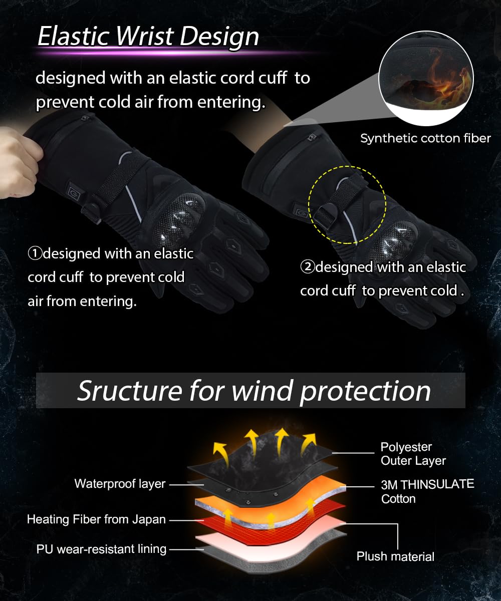 ERKEQN heated gloves are waterproof and breathable for harsh conditions