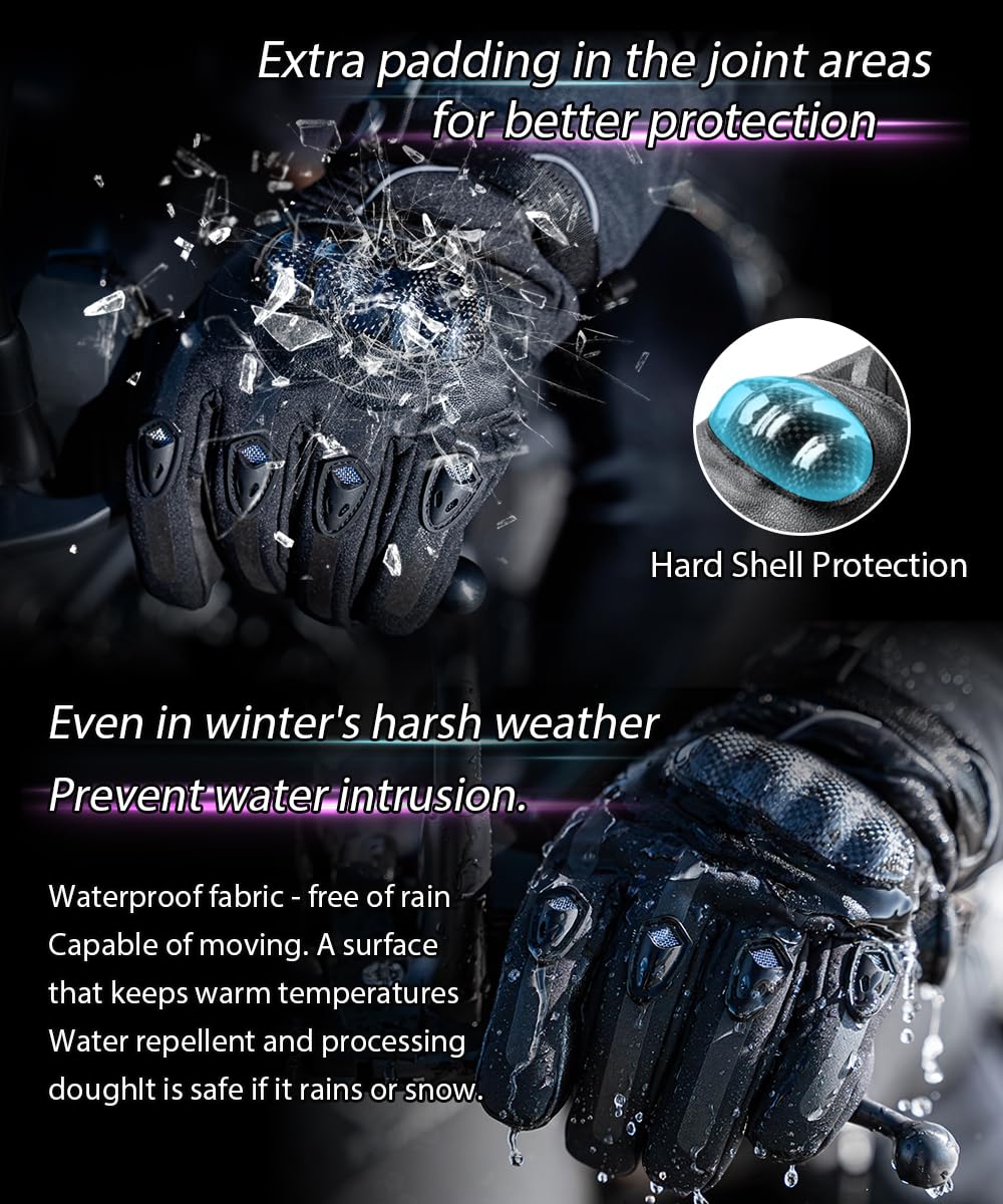 ERKEQN heated gloves are waterproof and breathable, enabling device use in cold rain or snow.