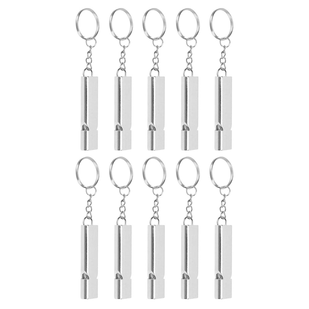 ERYUE emergency whistle aluminum detail highlights corrosion-resistant surface.