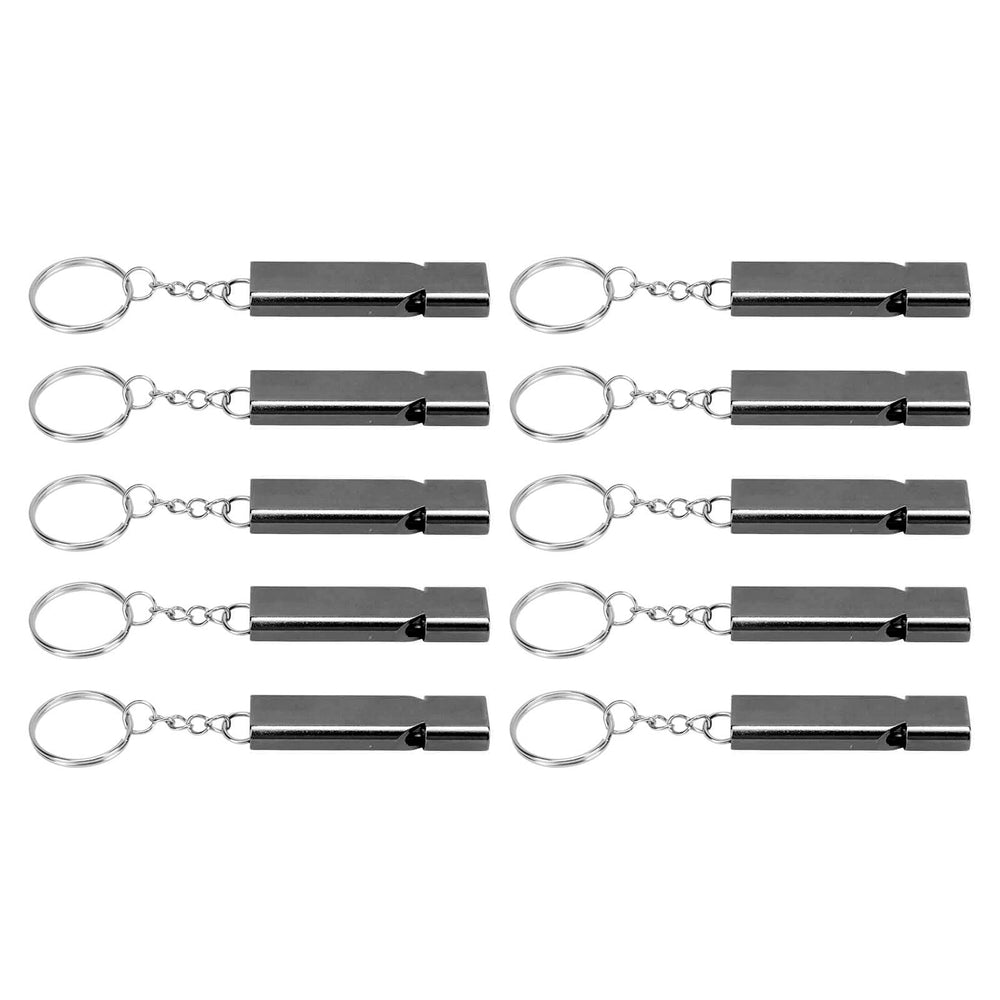 ERYUE emergency whistle double tube front view for loud, clear alerts during outdoor adventures.