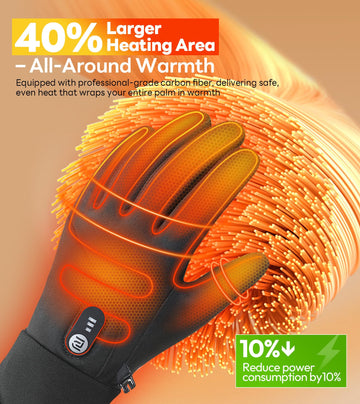 ES Tech heated gloves battery upgrade shows 7.4V 3000mAh power for longer use