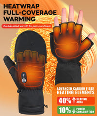 ES Tech Heated Gloves full-finger flip cover enables precise grip without full removal.
