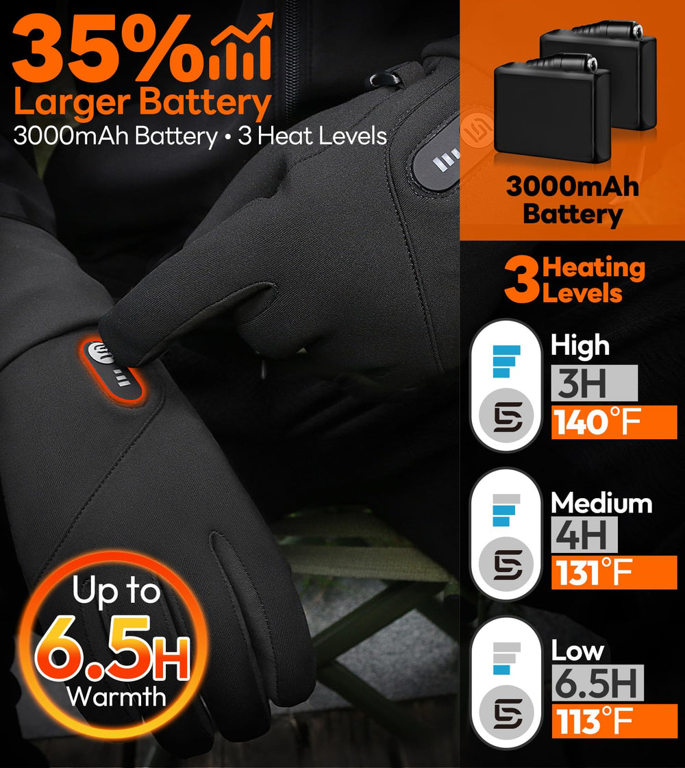 ES Tech heated gloves touchscreen fingertips enable easy smartphone use