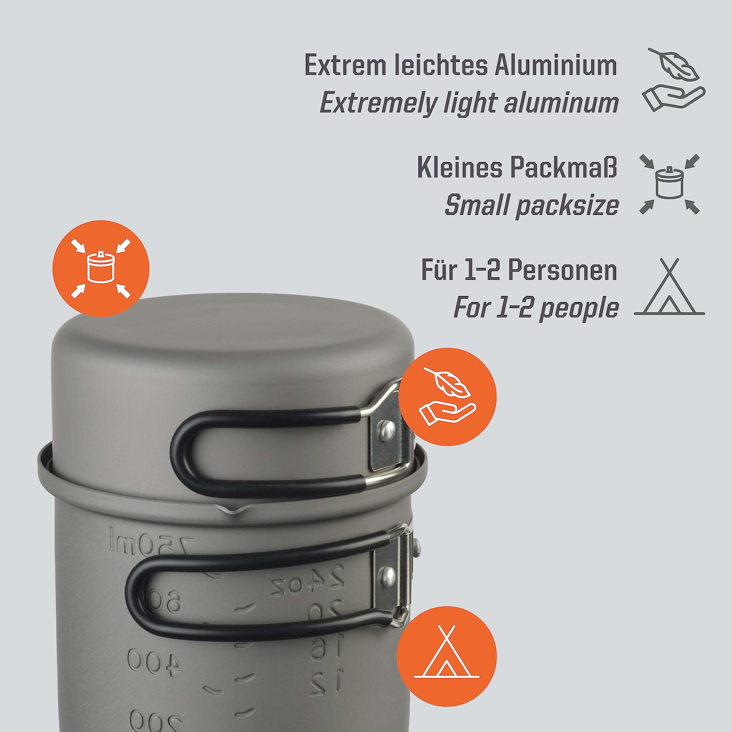 Esbit ESPT1000HA pot on stove for quick outdoor meals