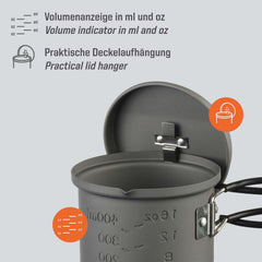 Esbit ESPT625HA0 pot lid hangs on rim during cooking.