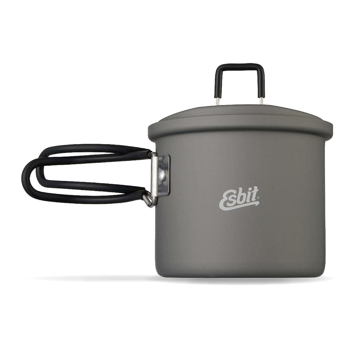 Esbit ESPT625HA0 camping pot shows compact size for solo meals.