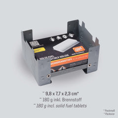 Esbit Galvanized-steel construction delivers durable, lightweight reliability outdoors.