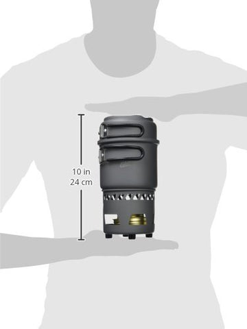 Esbit 985ml hard-anodized pot with graduations for precise water measurement.