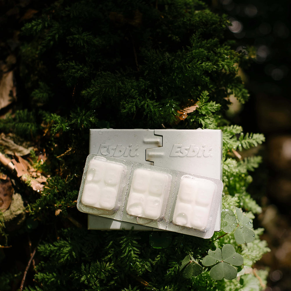Long shelf life Esbit tablets preserve readiness for emergencies.