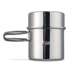 Esbit 1000ml steel pot in full view for outdoor cooking and portability.