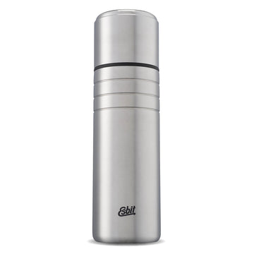 Esbit Majoris vacuum flask in black 1 L keeps beverages hot or cold on long trips.