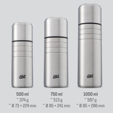 Non-slip base stabilizes the flask on desks or tables.