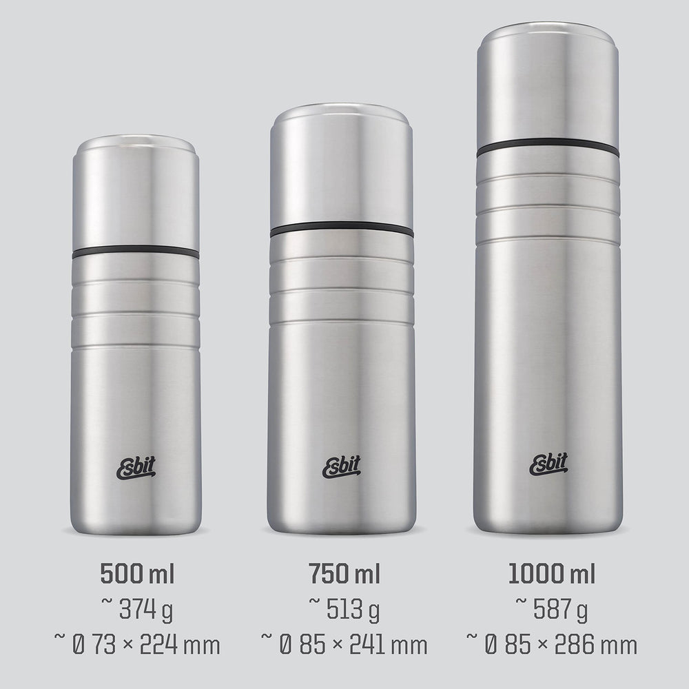 Non-slip base stabilizes the flask on desks or tables.