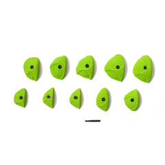 Escape Climbing 10-Hold Crimp Pack front view shows varied grips for indoor training