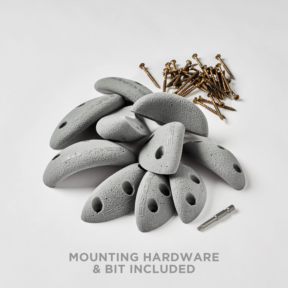 Escape Climbing 10 screw-on jugs close-up grip texture for kids' wall