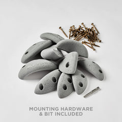 Escape Climbing 10 screw-on jugs close-up grip texture for kids' wall