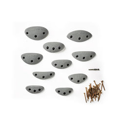 Escape Climbing 10 screw-on jugs front view on beginner wall for easy grip