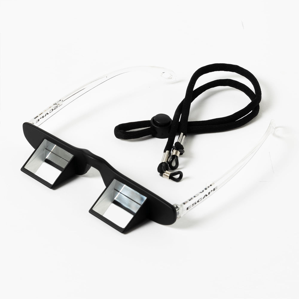 Escape Climbing belay glasses with crystal view for quick belayer checks.