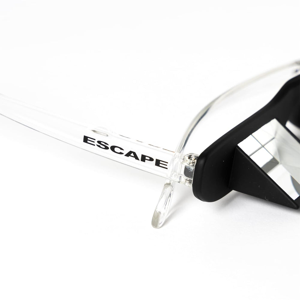 Escape Climbing belay glasses built with durable polycarbonate frames for rugged use.