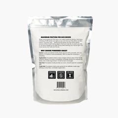 Escape Climbing Sick Dyno powder chalk on hands for improved grip during climbs.
