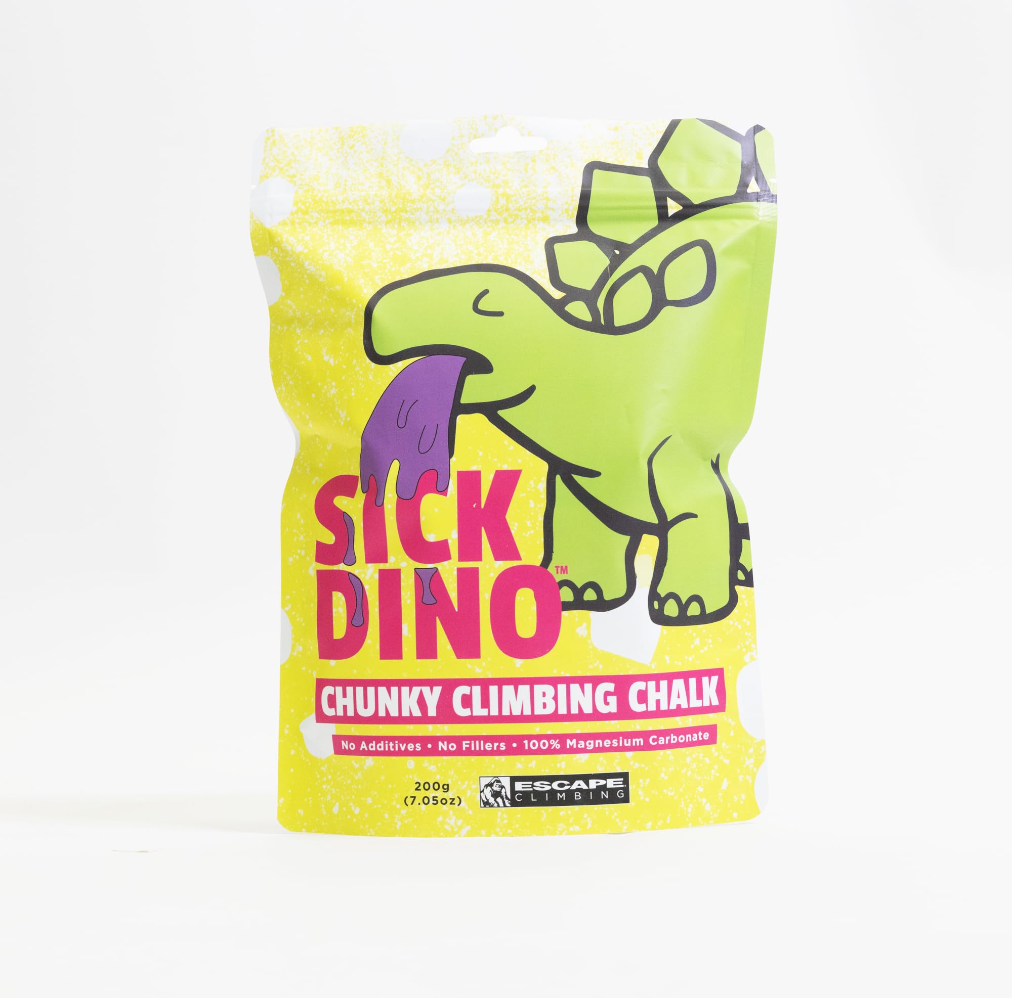 Escape Climbing Sick Dyno chalk pour improves grip on tough holds.