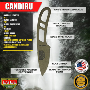 ESEE CAN-DE-KIT-E rugged design supports demanding outdoor tasks.