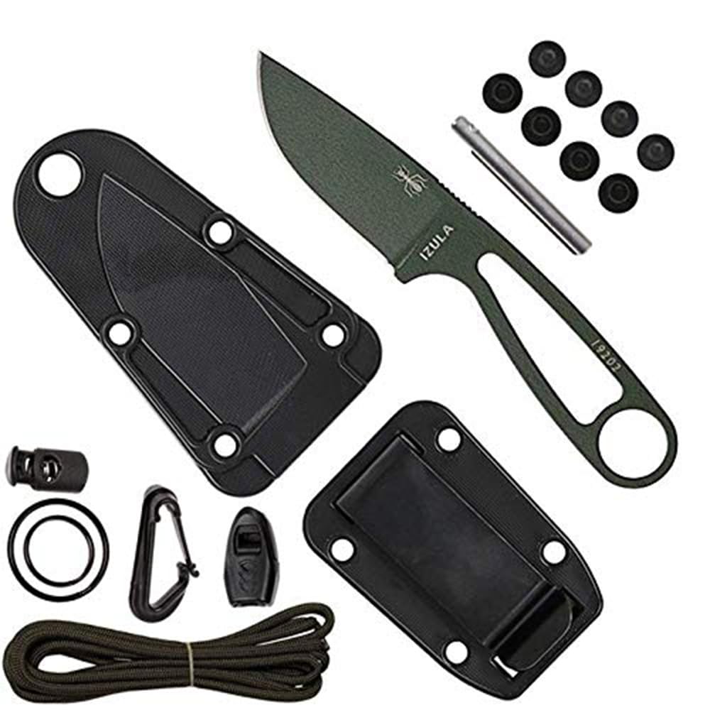ESEE Izula knife in olive drab with compact fixed blade for field tasks